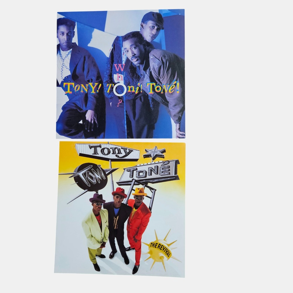 Lot of 2 Tony! Toni! Tone! 80s 90s Promo Flat Posters 12x12 Double Sided Hip Hop